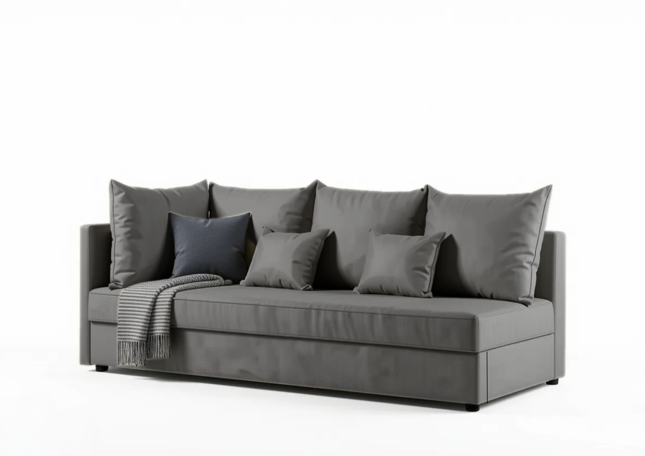 Grafitowa sofa do salonu Mobo